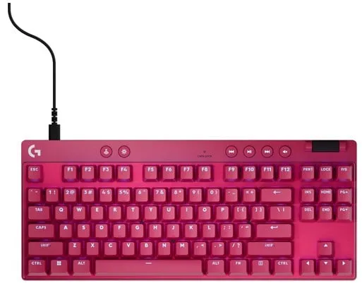 Logitech G PRO X TKL LIGHTSPEED - Logitech Magnetic Analog - Linear - Gaming Tastatur - Uden Numpad - Nordisk - Rød